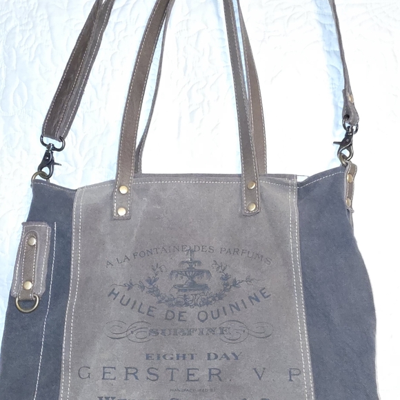 Myra Bag Brown and Gray Tote - Picture 11 of 11